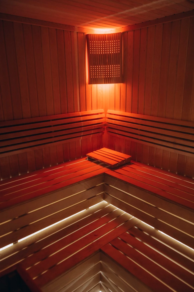 Dinlenme ve yenilenme için sauna ve buhar odası
